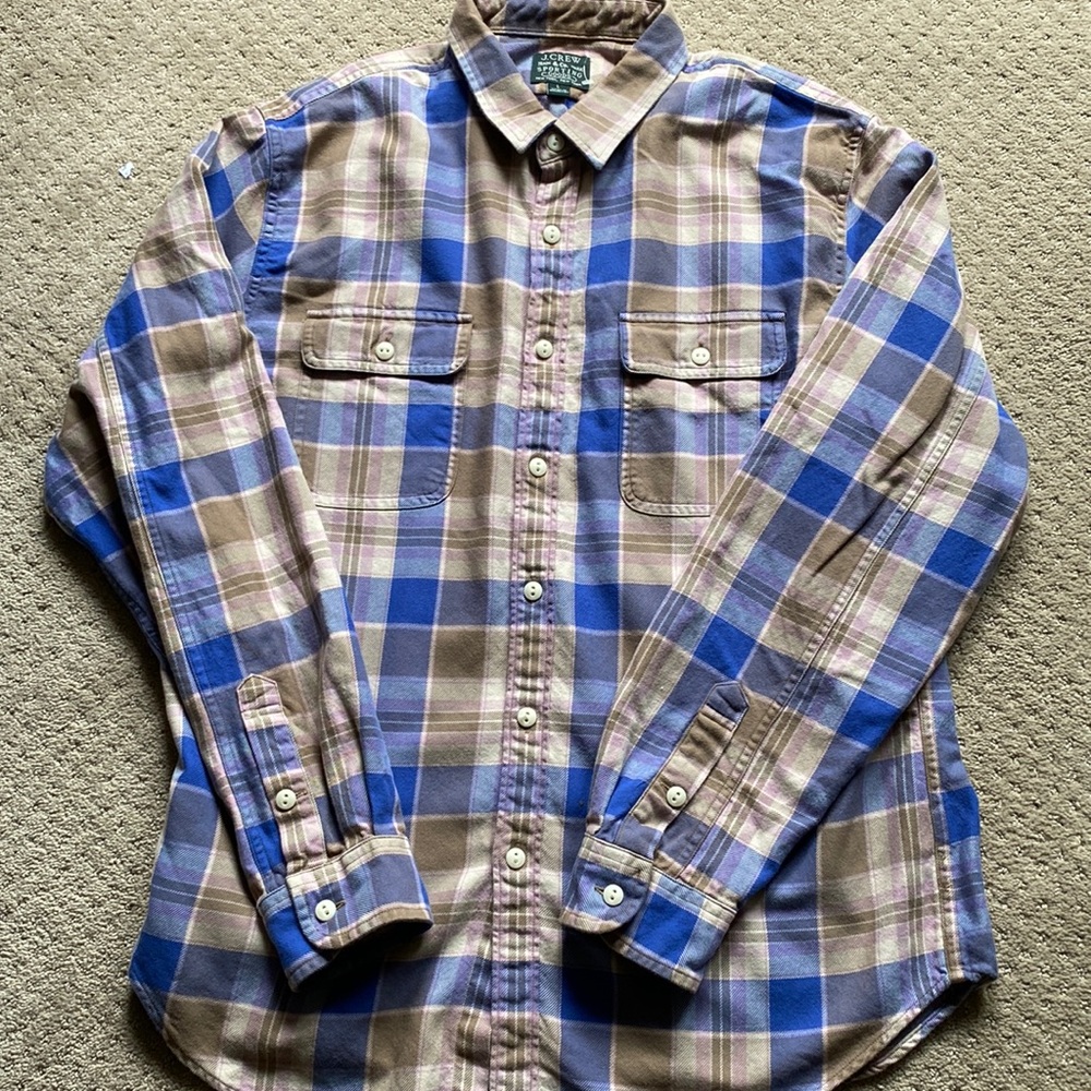 J Crew Button down Shirt. Size Large.